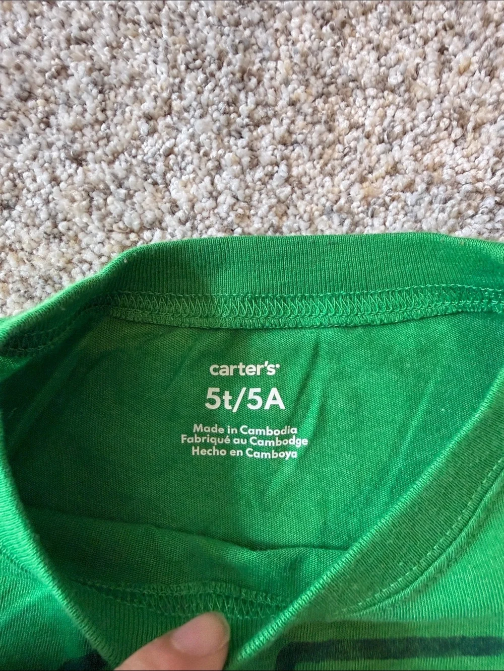 Carter's Boys Always Lucky 365 Green St Patrick's Day Long Sleeve Tee 5T